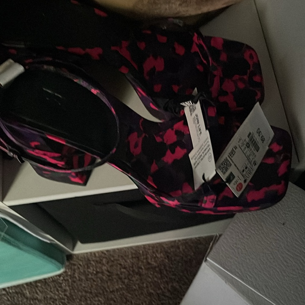 Zara Rinted Platform Sandals Multi-Color - image 7